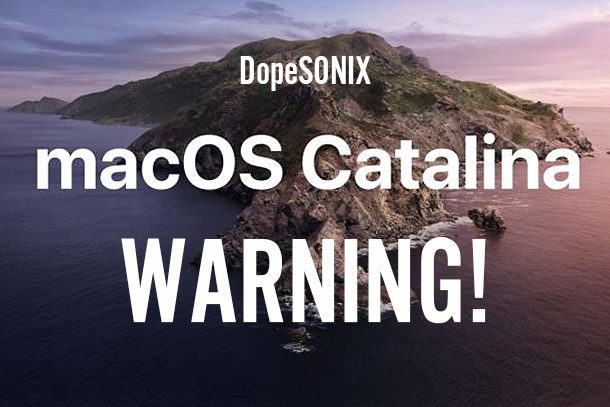 MAC OS Catalina Warning - VST AU AAX VSTi